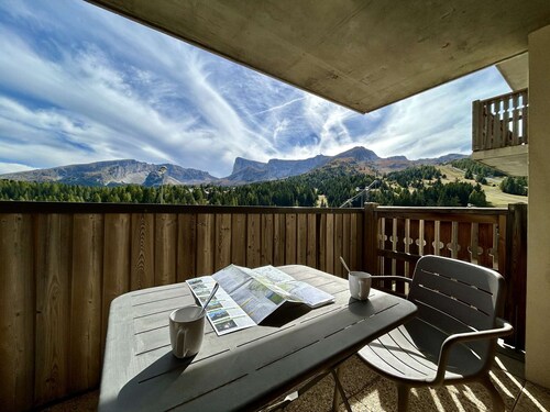 T2 Cabine 6 pers avec Balcon, Parking et Casier à Ski, Près des Pistes