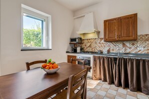 Microwave, stovetop, coffee/tea maker, toaster