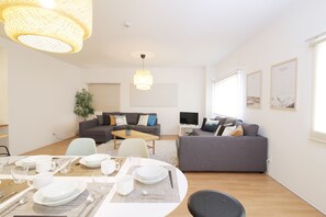 Grand Apartment, 4 Bedrooms, Kitchen | Living area | Flat-screen TV - Marumasa 301 (Hiroshima)