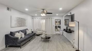 Studio (2 Bedrooms) | Living area | 45-inch TV with cable channels