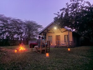 Property grounds - Nguse River Camp at Bugoma forest and Nguse falls, a natural wonder in Uganda (Kikube)
