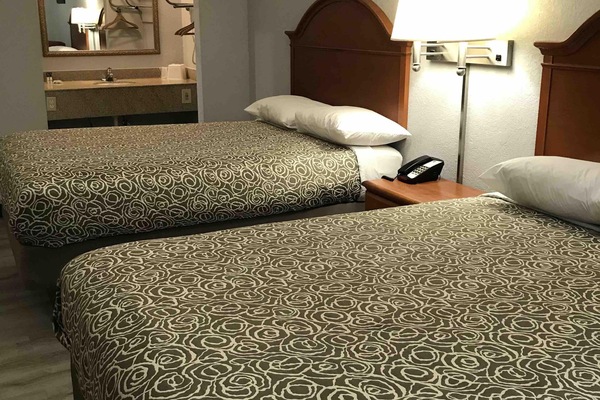 Basic Double Room, 2 Double Beds, Non Smoking | Desk, laptop workspace, blackout drapes, iron/ironing board (on request)