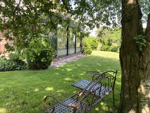 Terrace/patio - Ferienwohnung für 2 Pers. am Emsdeich in Idyllischer Lage (Westoverledingen)