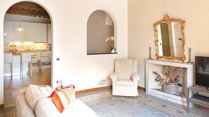 Departamento Deluxe, 4 habitaciones | Área de sala de estar