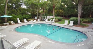 Pool - Spacious Central Retreat | Walk to Beach & Shops (Hilton Head Island)