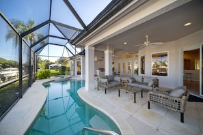 Outdoor pool, a heated pool