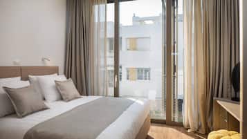 Superior Apartment, 2 Bedrooms, Pool Access, Sea View | 1 bedroom, premium bedding, memory foam beds, in-room safe