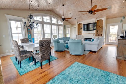 Spacious Home, Steps to the Beach w/ Marsh Views