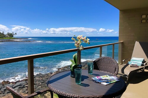 Oceanfront Condo near Lawai Beach w/Lanai, Free WiFi, Shared BBQ, W/D, & A/C