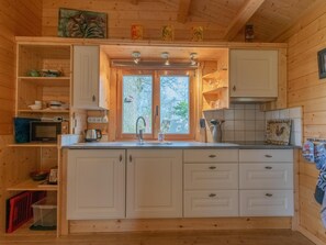 Fridge, microwave, oven