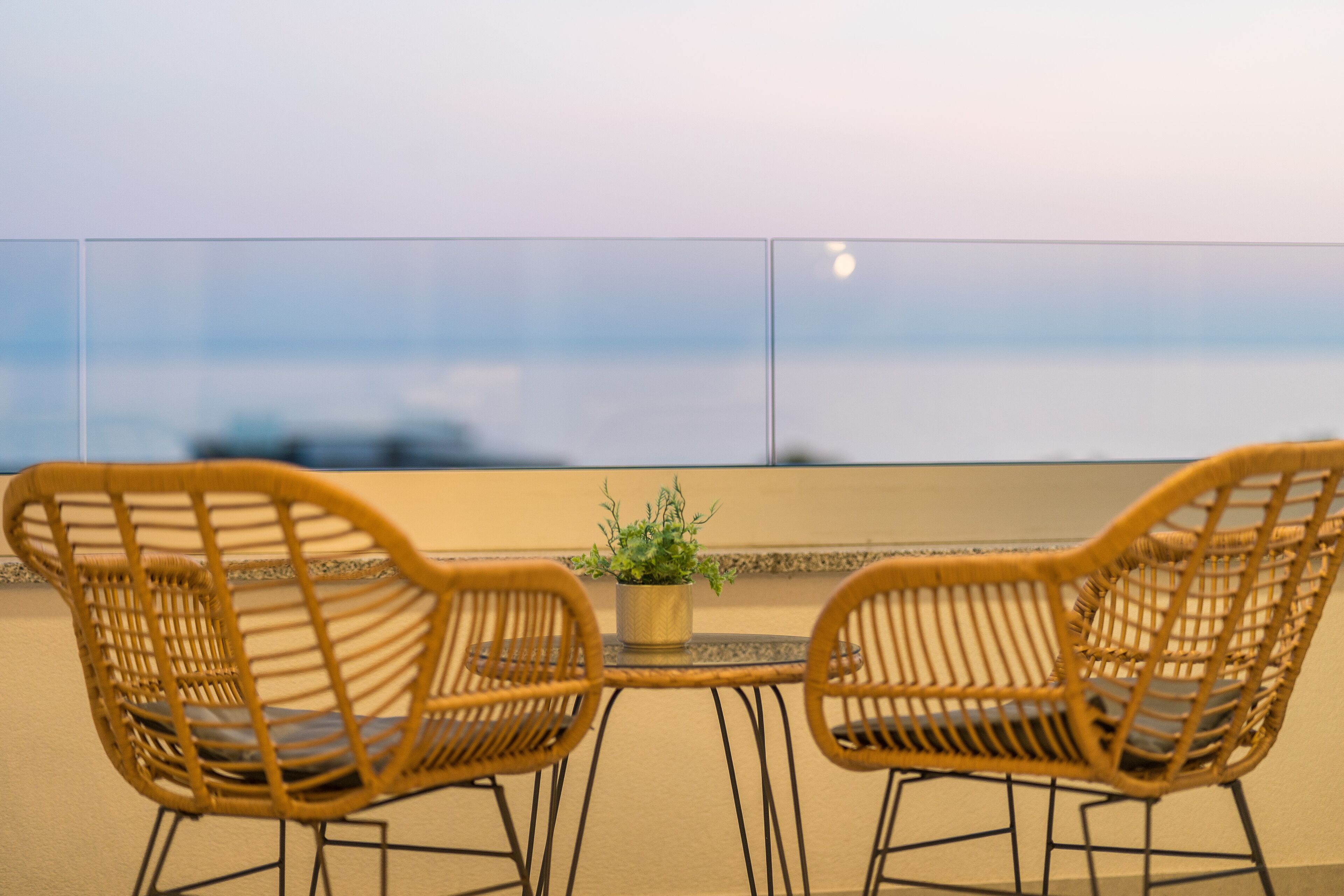 Apartemen Deluks, 3 kamar tidur, hot tub, pemandangan laut | Teras/patio