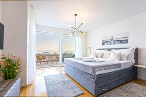 Departamento Deluxe, 3 habitaciones, hidromasaje, vista al mar | Vista desde la habitación