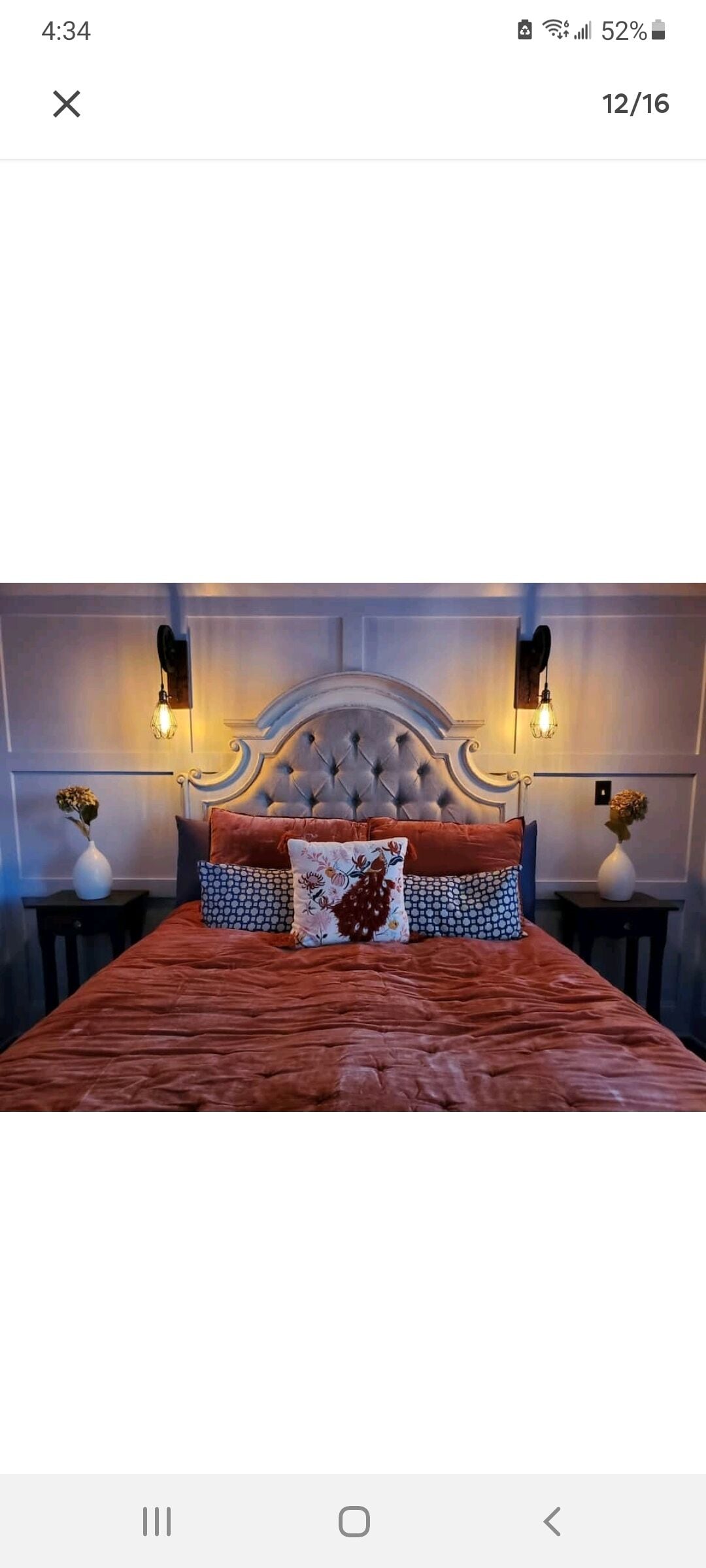 1 habitación, tabla de planchar con plancha y cuna de viaje 