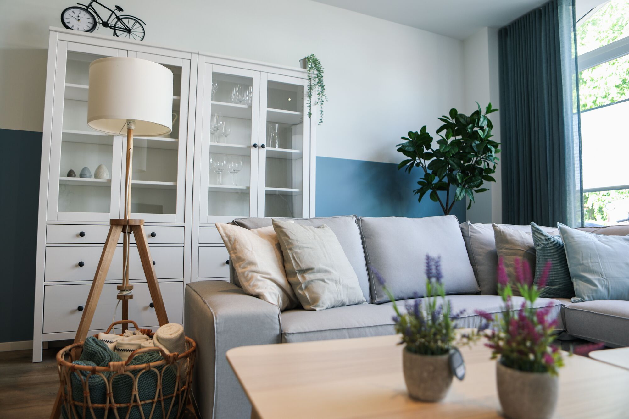 TV connectée, livres, espaces bureaux