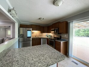 Fridge, microwave, oven, stovetop - Harrison Bay Hideaway .3 Mi to Lake & 2 Mi to Golf - Room for Boats! (Harrison)