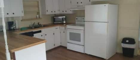 Fridge, microwave, coffee/tea maker