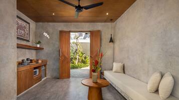 Vila, 1 kamar tidur | Dapur kecil pribadi | Mesin pembuat kopi/teh