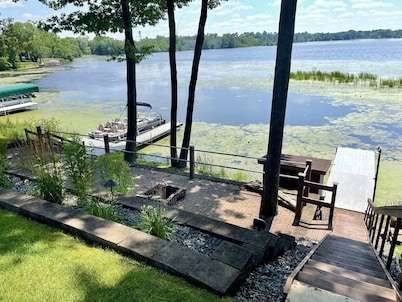 Home w/ hot tub, game room, sauna on Lake Wausau near Granite Peak