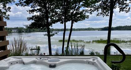 Home w/ hot tub, game room, sauna on Lake Wausau near Granite Peak
