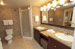 Dusche, Whirlpool, Haartrockner, Handtücher