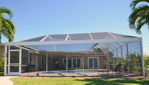 Piscine extérieure, piscine chauffée