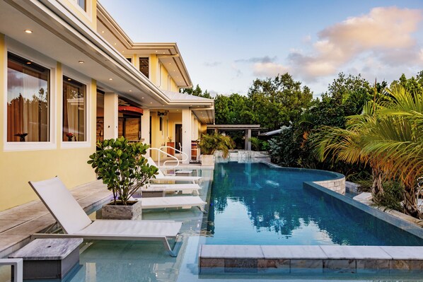 Outdoor pool, a heated pool