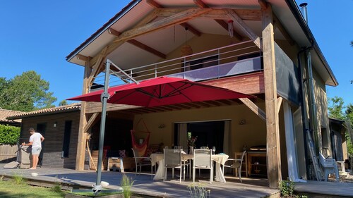 Maison à 300m de la Plage, Bardage Bois , Deux Terrasses 6 Couchages