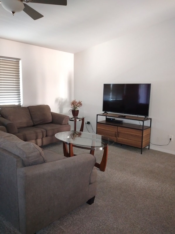Smart TV, fireplace