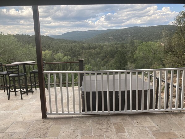 Terrace/patio - Beautiful home by river with Mountain View’s close to town.. (Pecos)
