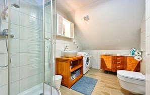 Shower, hair dryer