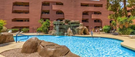 A heated pool