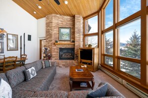 TV, fireplace, stereo