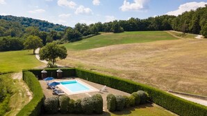 Aerial view - Villa Casa Rossa - In the Middle of Tuscany (Reggello)