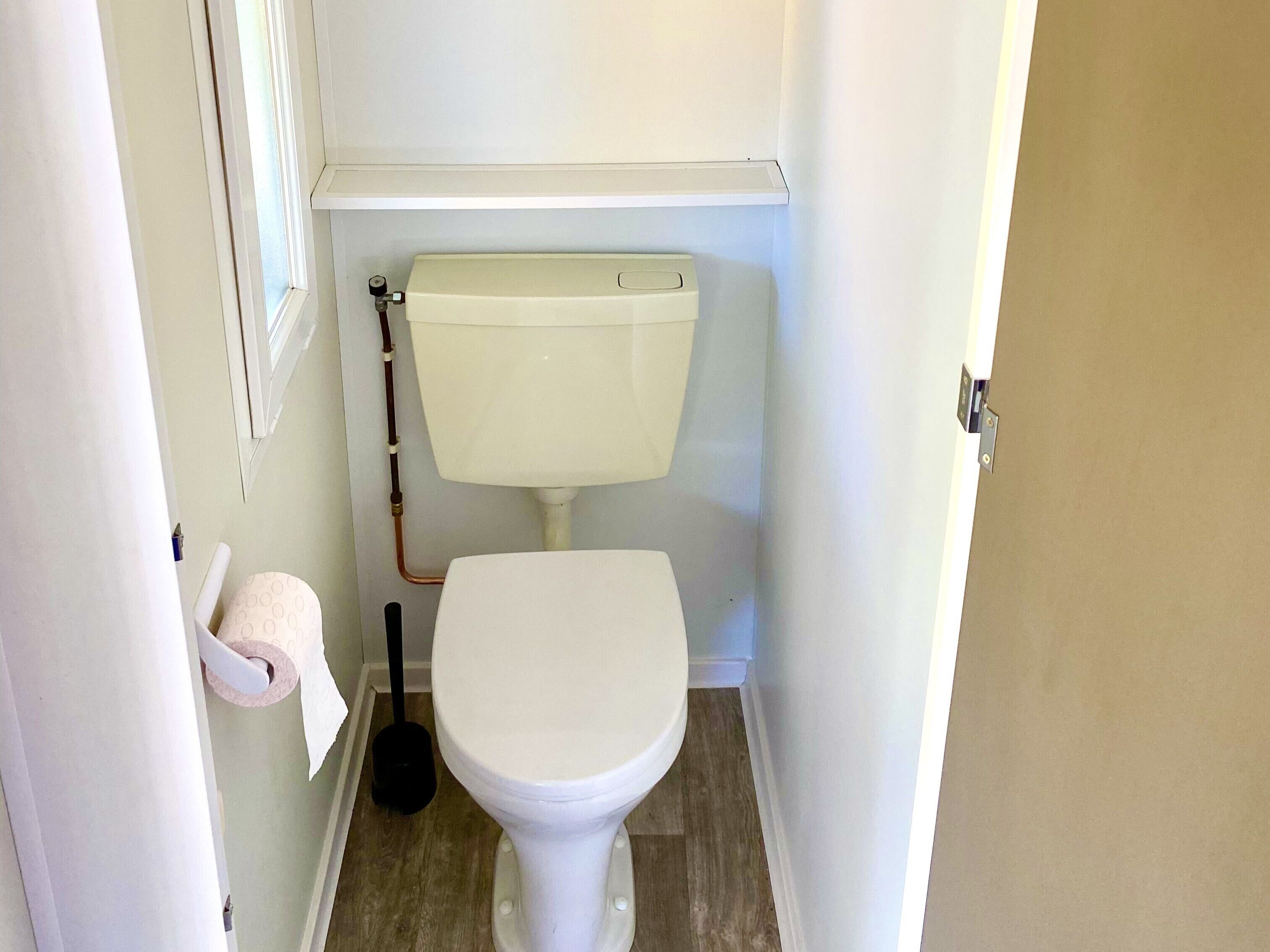 Mobile Unterkunft, 2 Schlafzimmer, Balkon, Gartenblick | Badezimmer