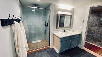 Hair dryer, towels
