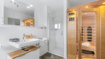 Shower, hair dryer