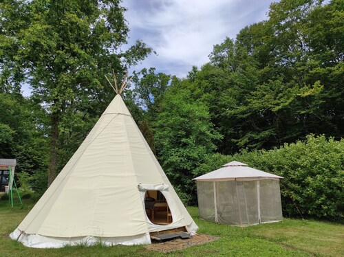 Tipi Dans la Clairière au Bord du Lac Du Der