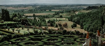 The hunter house is located in the grounds of the historic Villa Meleto estate.
