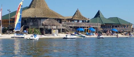 Sun-loungers, beach towels