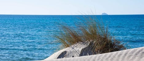 Vlak bij het strand