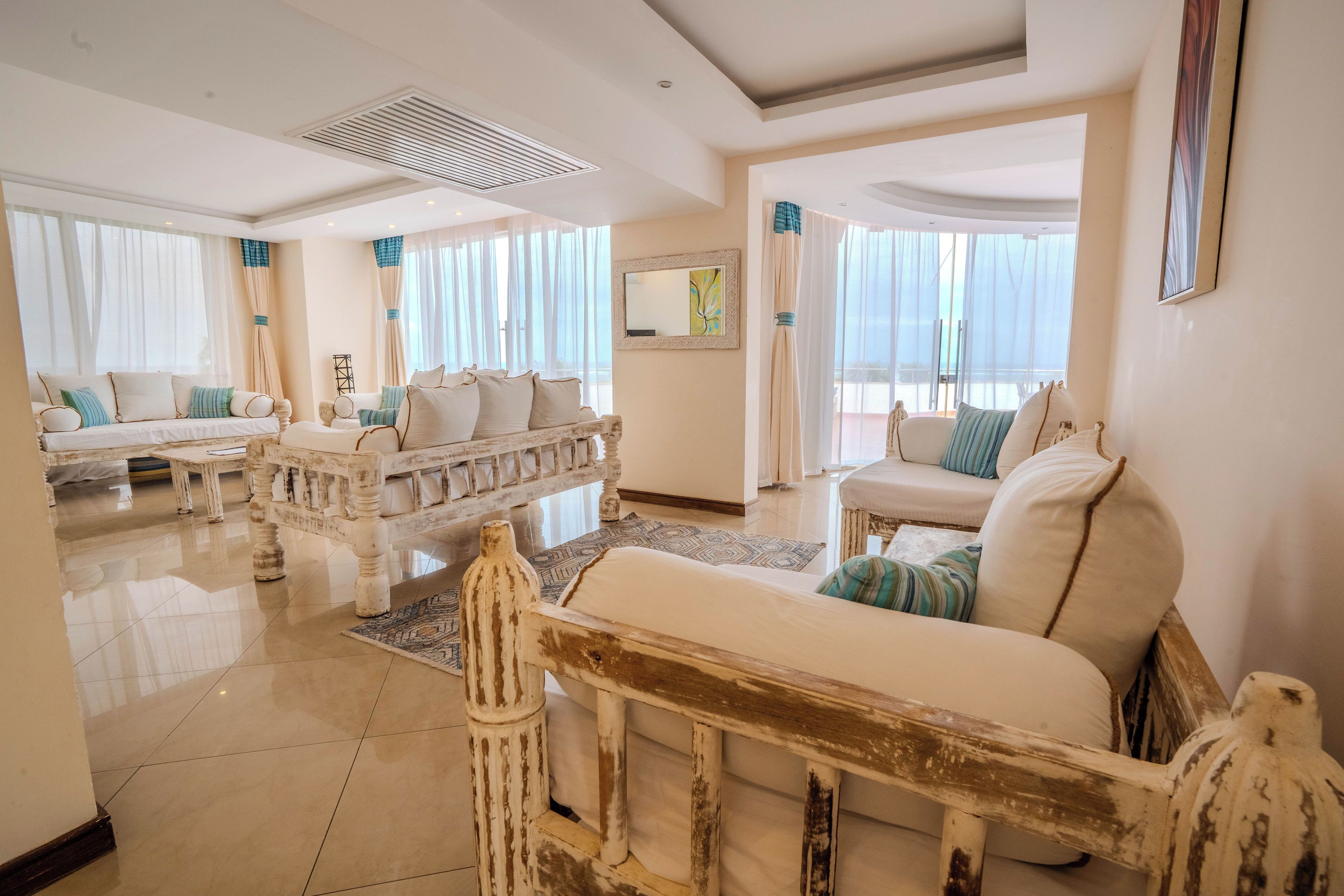 Penthouse, 3 Bedrooms, Balcony, Ocean View | Living area | 42-inch flat-screen TV with satellite channels, TV