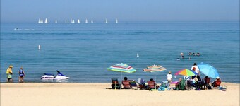 Lake Michigan Beachfront Home for Large Groups, Private Beach Access