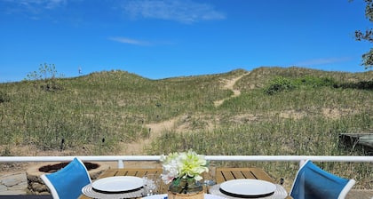 Lake Michigan Beachfront Home for Large Groups, Private Beach Access