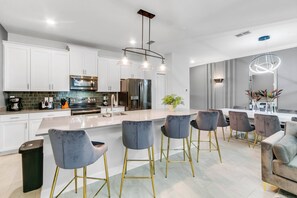 Microwave, dishwasher, high chair