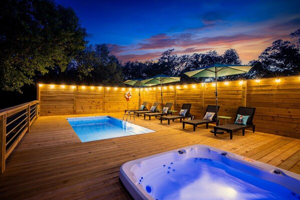 A heated pool