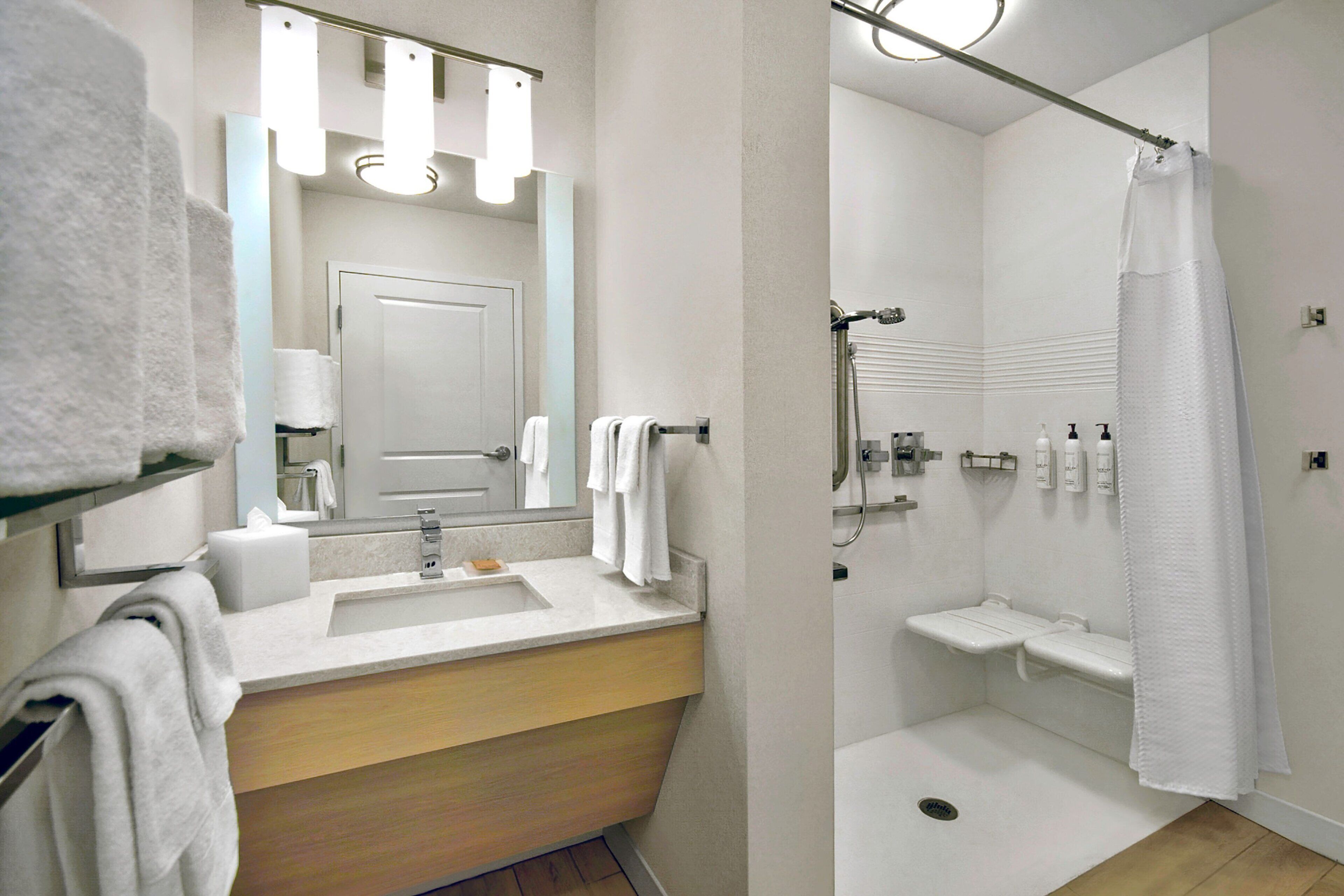 hair dryer, soap, shampoo, toilet paper