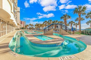 Indoor pool - Direct Oceanfront  2 Bedroom  3 Bathrooms Boardwalk Resort Unit 539/540 - Sleeps 10 (Myrtle Beach)