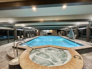 Indoor pool, outdoor pool