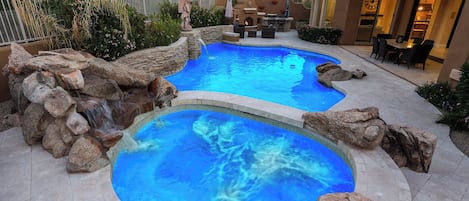 Outdoor pool, a heated pool