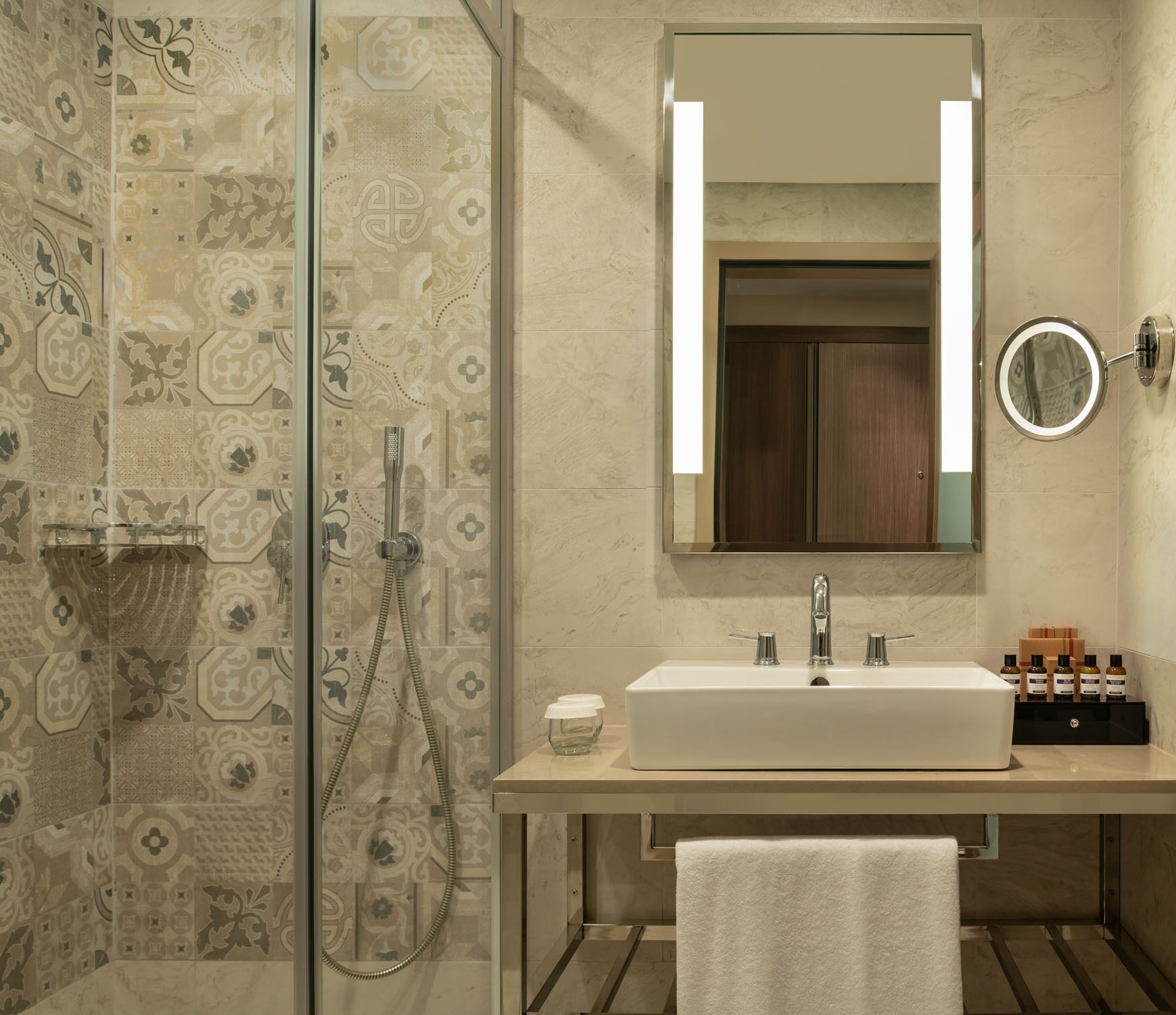 eco-friendly toiletries, hair dryer, bathrobes, slippers